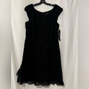 Black Flower Lace Dress